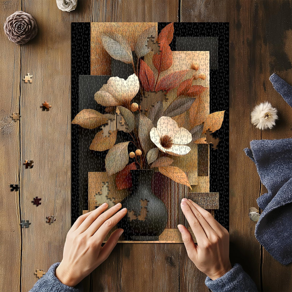 Pazzocenter 1000-Piece Flower Puzzle: Vase Floral Jigsaw for Adults – Beautiful Wall Decor