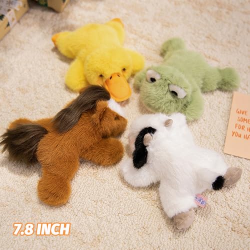 PEACH CAT Brown Horse Stuffed Animal 7.8 Inches – Slightly Weighted Small Plush Toy
