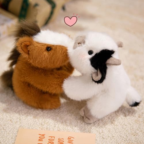 PEACH CAT Brown Horse Stuffed Animal 7.8 Inches – Slightly Weighted Small Plush Toy