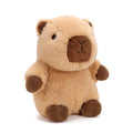 PEACH CAT Capybara Plush - 5.9" Slightly Weighted Stuffed Animal with Squeaker, Cute Brown Plushie Toy for Kids