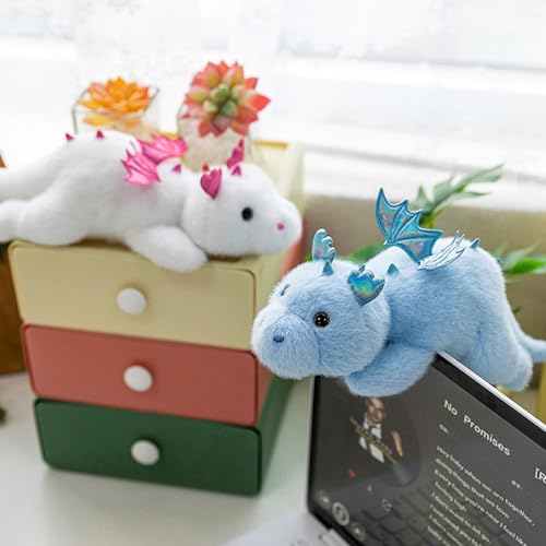 PEACH CAT Dragon Plush – 9 Inch Blue Weighted Stuffed Animal for Kids