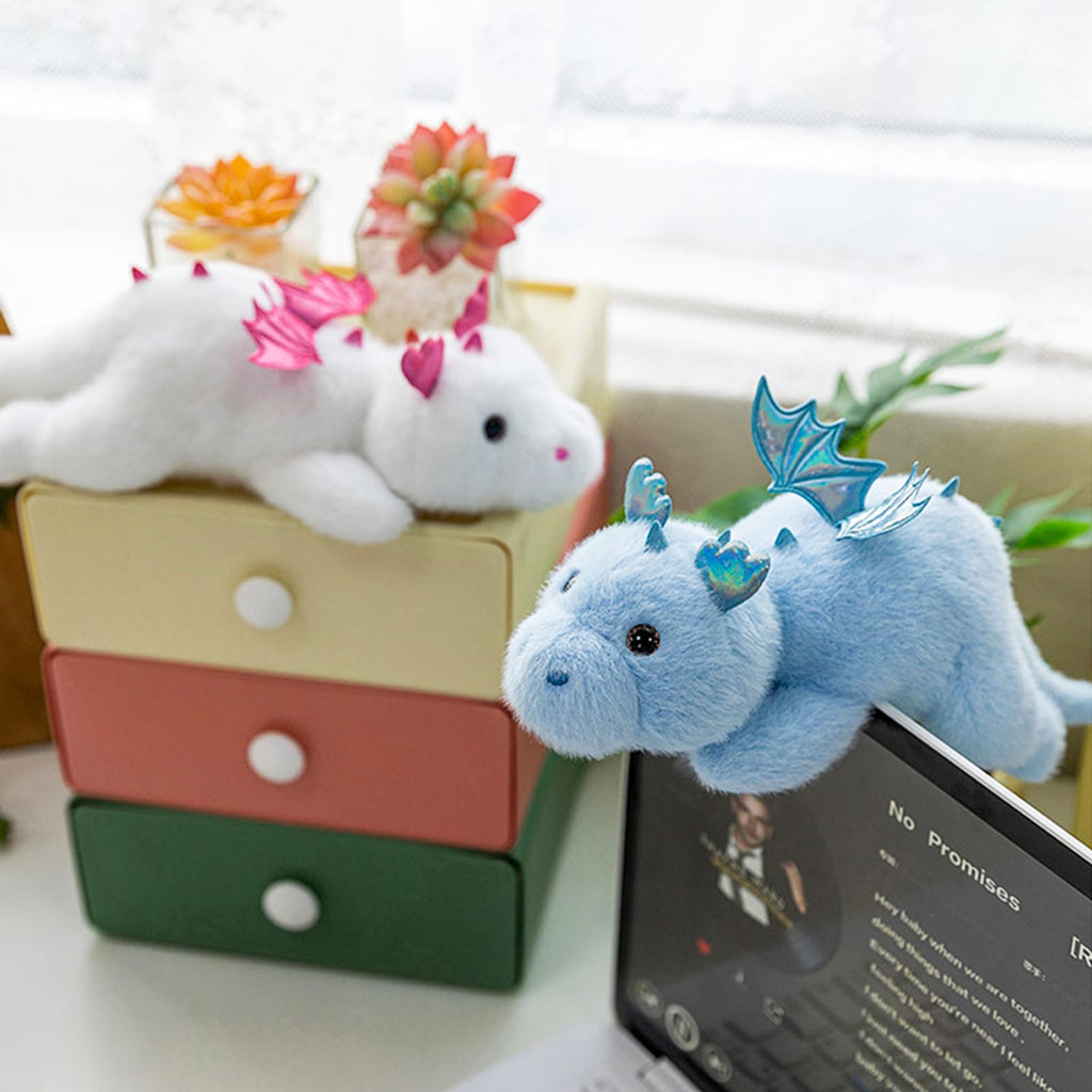 PEACH CAT Dragon Plush – 9 Inch Blue Weighted Stuffed Animal for Kids
