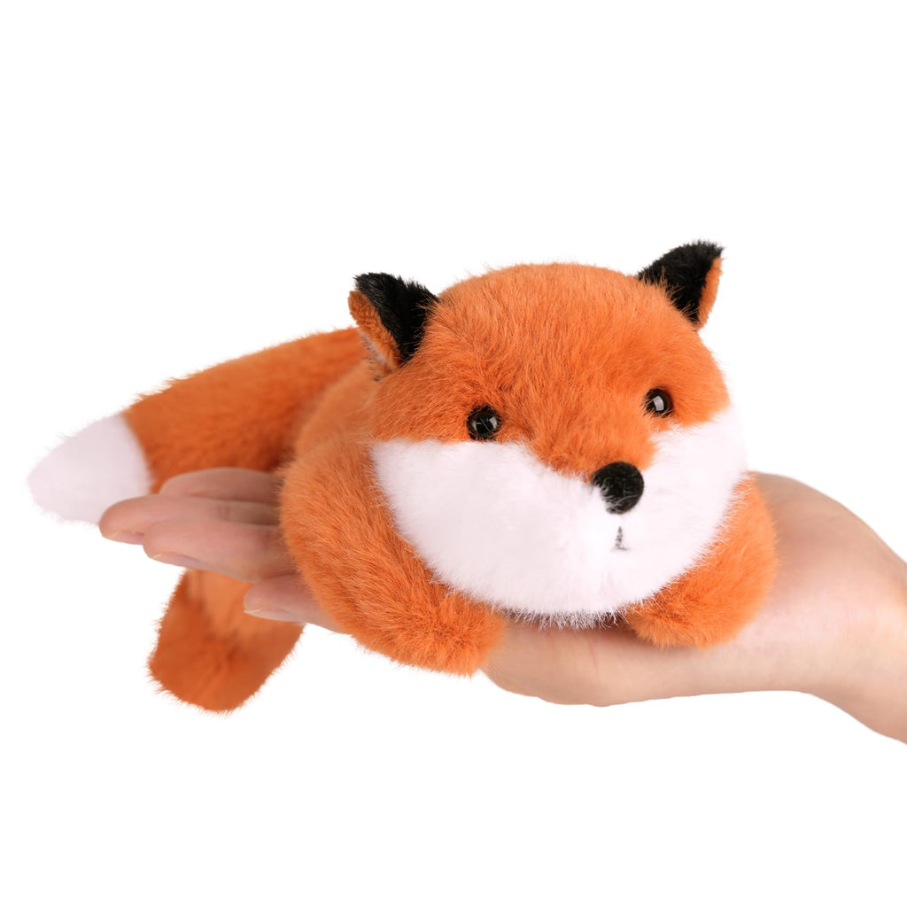 PEACH CAT Fox Plush - 7.8 Inch Weighted Stuffed Animal, Brick Red Cute Plush Toy Gift for Kids