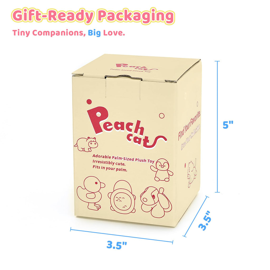 PEACH CAT Panda Stuffed Animal – 6.5-Inch Scented Weighted Plush Toy, Cute Gift for Kids
