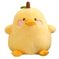 PEACH CAT Pear Duck Plush Pillow – 8" Cute Yellow Stuffed Animal Toy for Kids