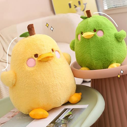 PEACH CAT Pear Duck Plush Pillow – 8" Cute Yellow Stuffed Animal Toy for Kids