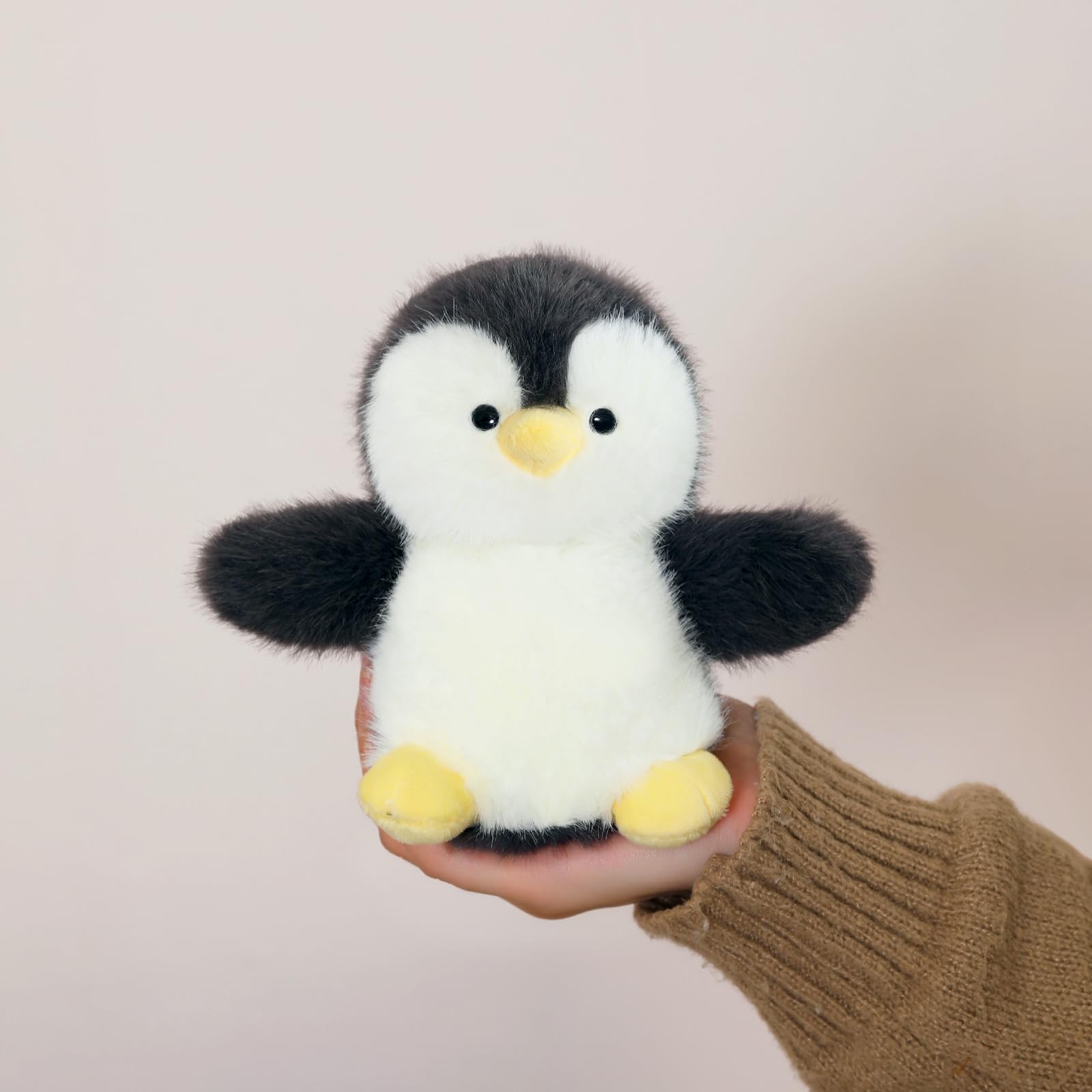 PEACH CAT Penguin Stuffed Animal – 5.9 Inch Weighted Plush Toy for Kids