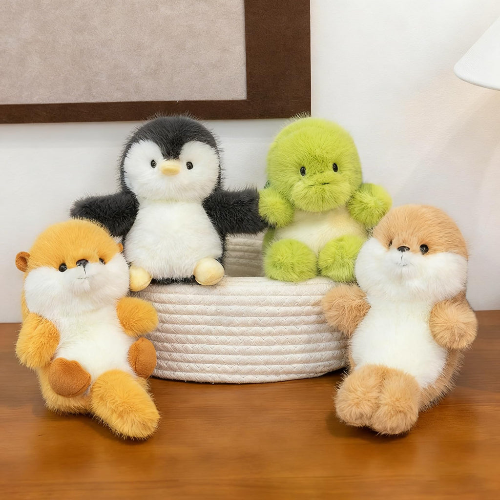 PEACH CAT Penguin Stuffed Animal – 5.9 Inch Weighted Plush Toy for Kids