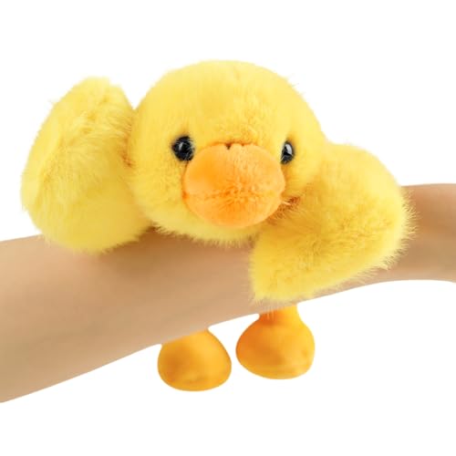 PEACH CAT Slightly Weighted Duck Plush Toy – 7.8 Inch Soft Stuffed Animal Pillow, Yellow