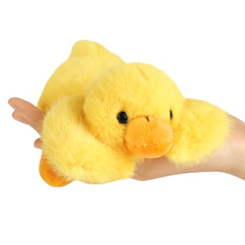 PEACH CAT Slightly Weighted Duck Plush Toy – 7.8 Inch Soft Stuffed Animal Pillow, Yellow