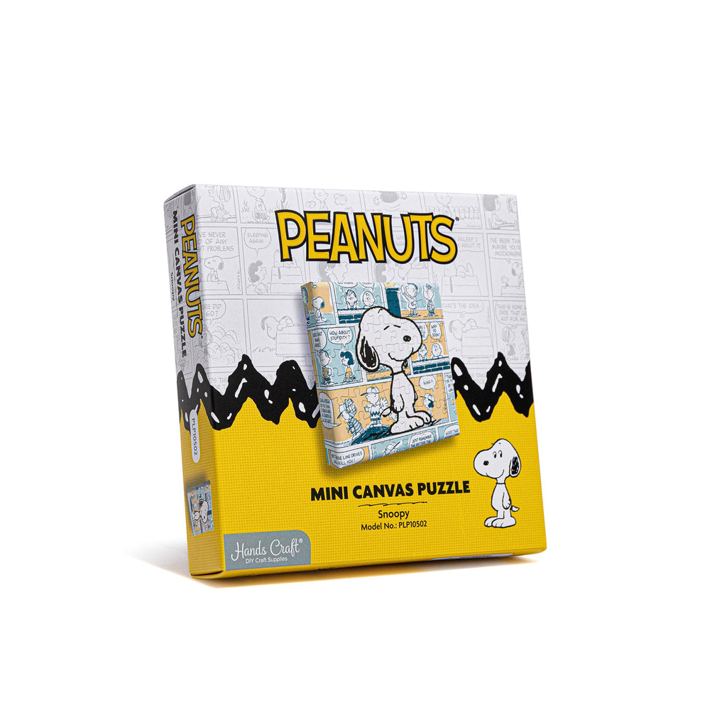 Peanuts Mini Canvas Jigsaw Puzzle by Hands Craft – 56 Pieces, Collectible Snoopy & Friends
