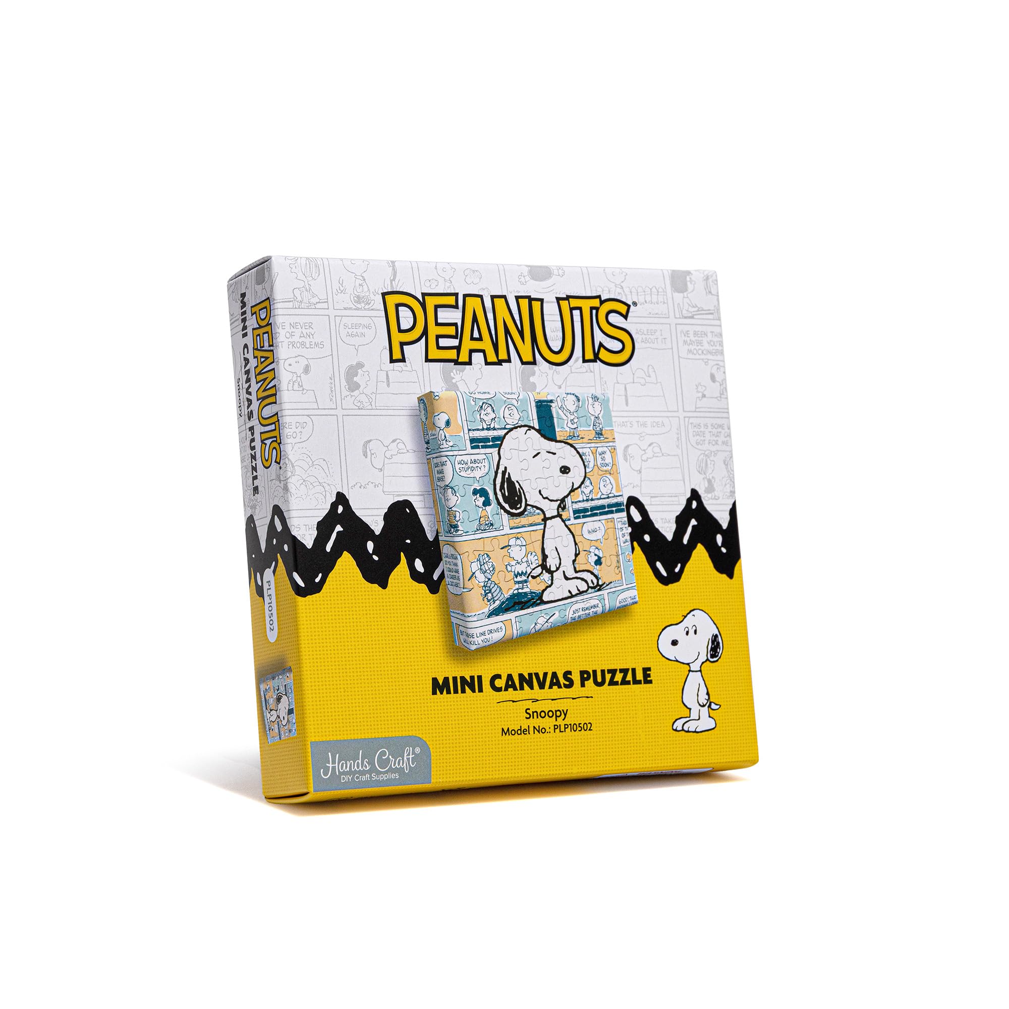 Peanuts Mini Canvas Jigsaw Puzzle by Hands Craft – 56 Pieces, Collectible Snoopy & Friends
