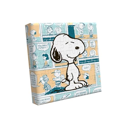 Peanuts Mini Canvas Jigsaw Puzzle by Hands Craft – 56 Pieces, Collectible Snoopy & Friends