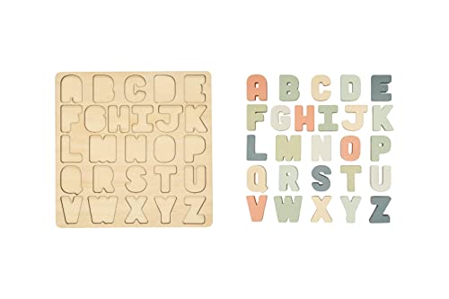 Pearhead Wooden Alphabet Puzzle – Educational ABC Learning Toy for Toddlers 1+
