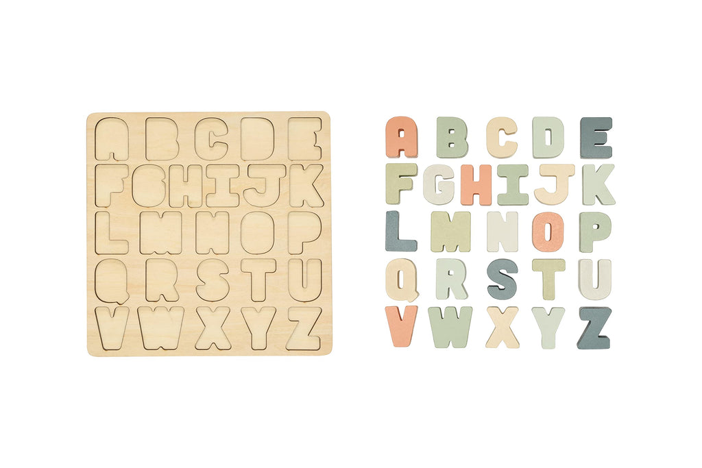 Pearhead Wooden Alphabet Puzzle – Educational ABC Learning Toy for Toddlers 1+