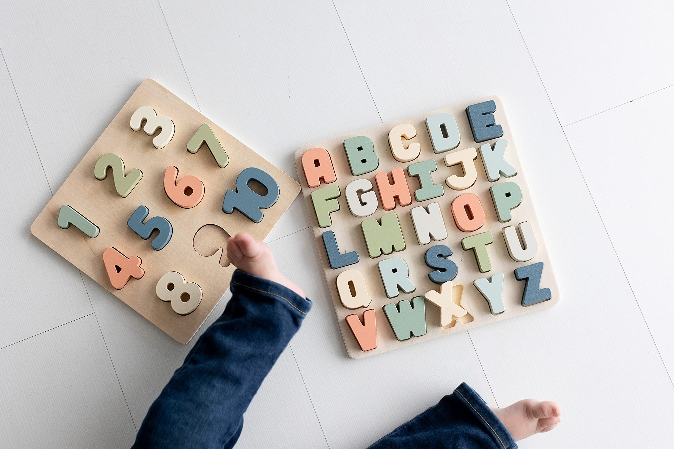 Pearhead Wooden Alphabet Puzzle – Educational ABC Learning Toy for Toddlers 1+