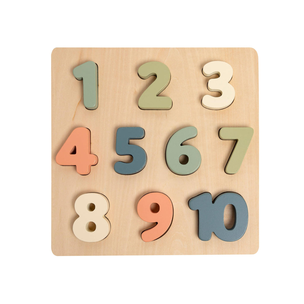 Pearhead Wooden Numbers Puzzle 1-10 Counting Toy for Toddlers, Montessori Educational Puzzle