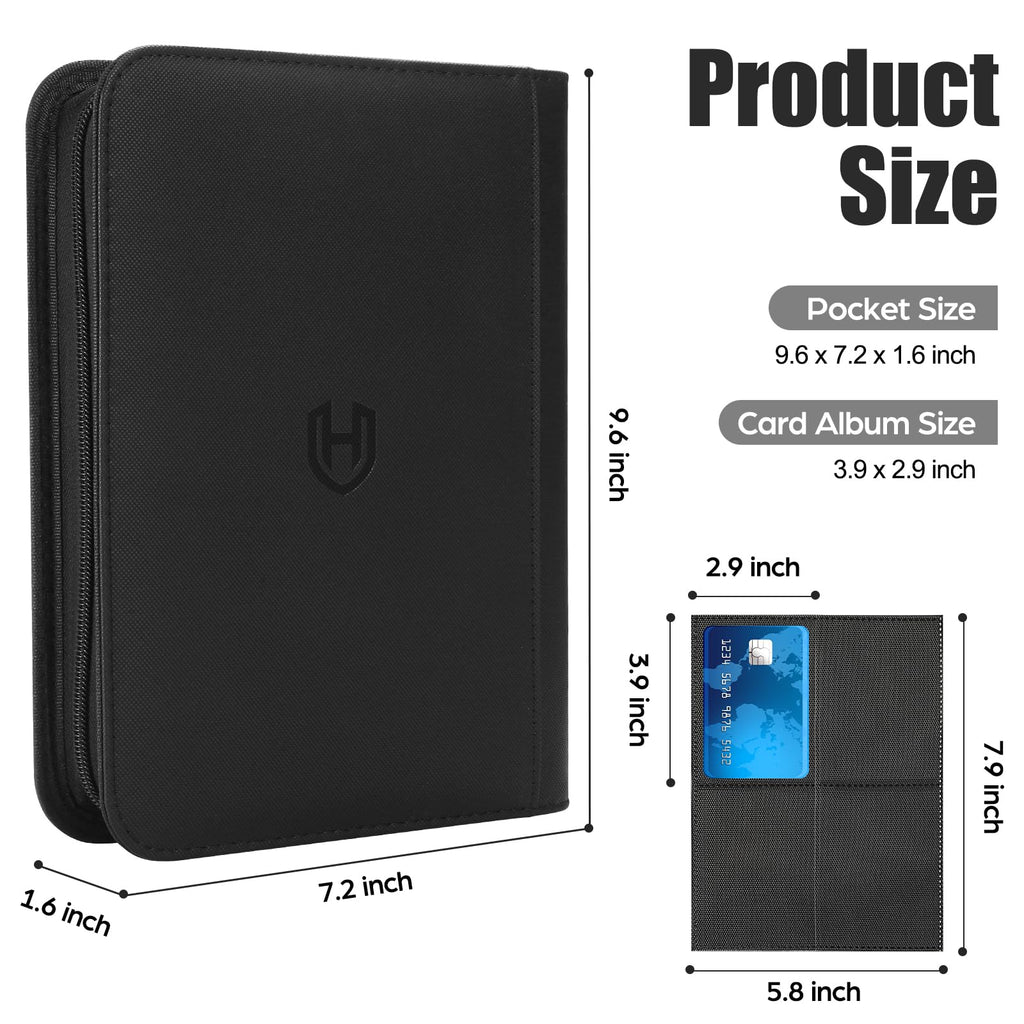 Pemocyny 4-Pocket Card Binder – 288-Pocket Zippered Album for MTG, Sports Cards & TCG