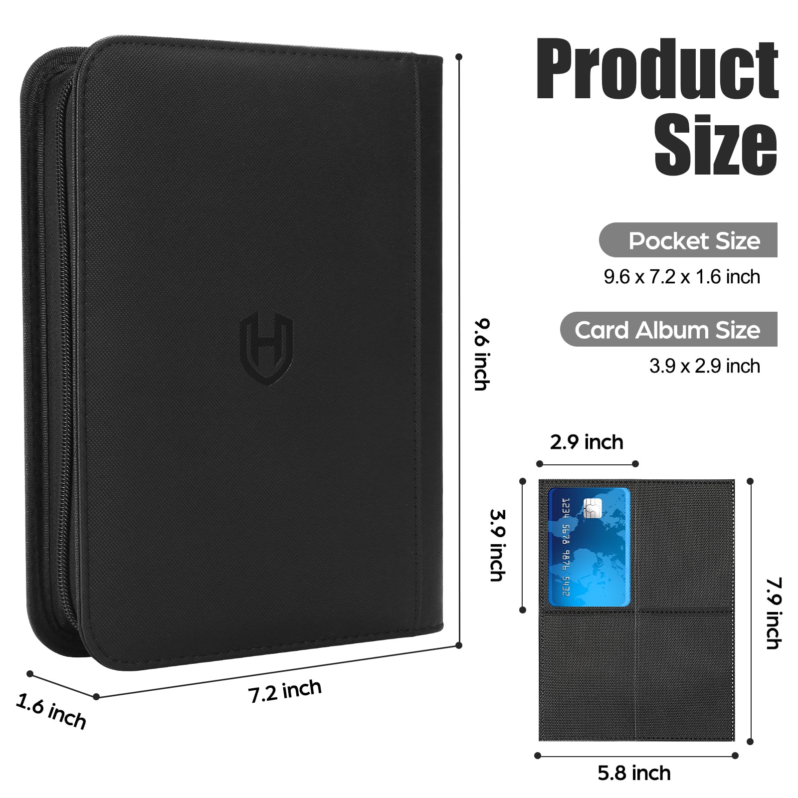 Pemocyny 4-Pocket Card Binder – 288-Pocket Zippered Album for MTG, Sports Cards & TCG