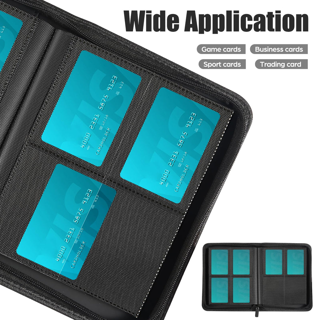 Pemocyny 4-Pocket Card Binder – 288-Pocket Zippered Album for MTG, Sports Cards & TCG