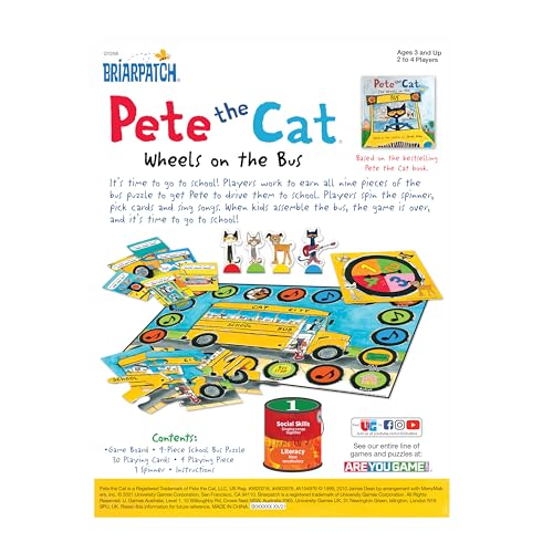 Pete the Cat Wheels on the Bus Cooperative Board Game for Kids Ages 3+ | Briarpatch
