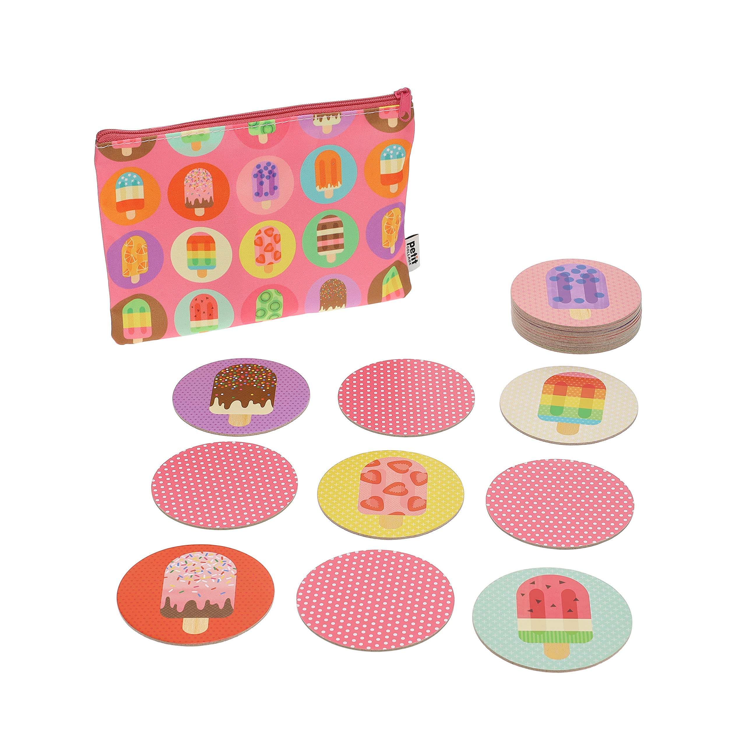 Petit Collage Ice Pops Matching Game – Memory Card Game for Toddlers Ages 3+