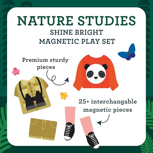 Petit Collage Nature Studies Magnetic Dress Up Set – 25+ Pieces for Creative Play