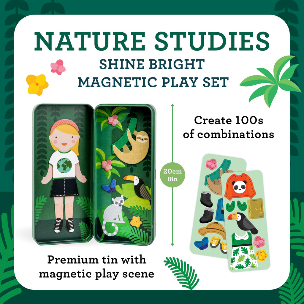 Petit Collage Nature Studies Magnetic Dress Up Set – 25+ Pieces for Creative Play