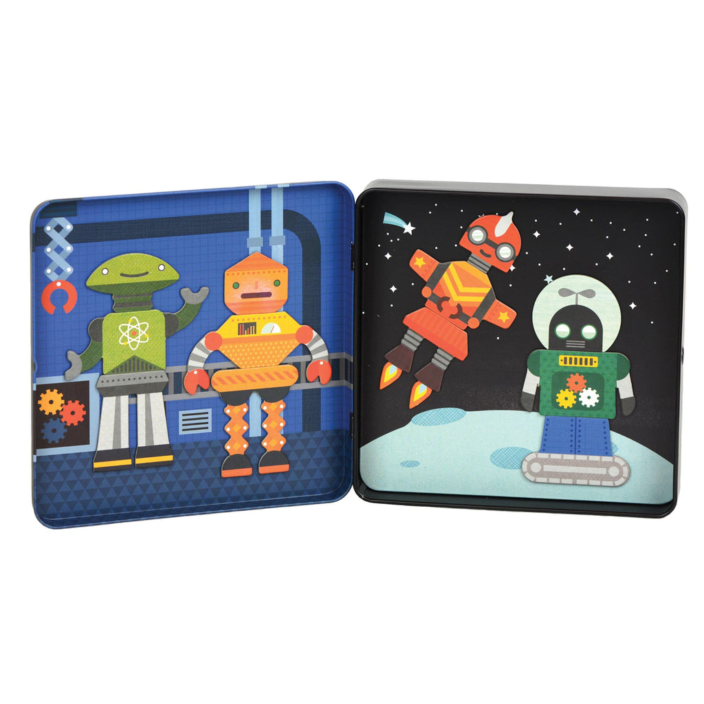 Petit Collage Robot Remix Magnetic Play Set – Mix & Match with Over 25 Magnets, Ages 3+