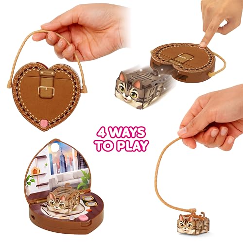Pets 2 Love Luna Interactive Cat Toy Purse with Heart-Shaped Carrier and Leash