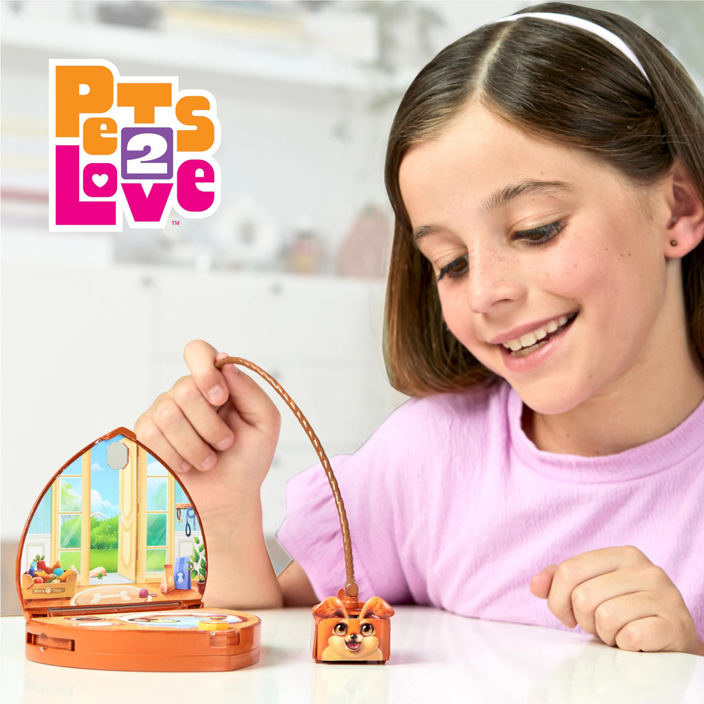 Pets 2 Love Luna Interactive Cat Toy Purse with Heart-Shaped Carrier and Leash
