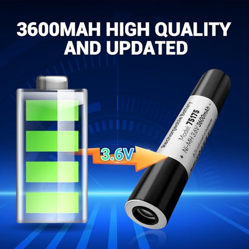 PFHL 75175 Rechargeable Battery 3.6V 3600mAh Ni-MH for Streamlight Stinger & Pelican M9 Flashlights (1 Pack)