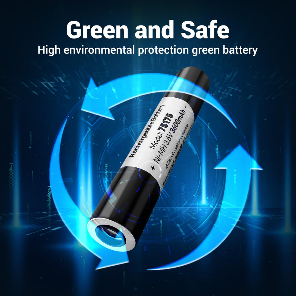 PFHL 75175 Rechargeable Battery 3.6V 3600mAh Ni-MH for Streamlight Stinger & Pelican M9 Flashlights (1 Pack)