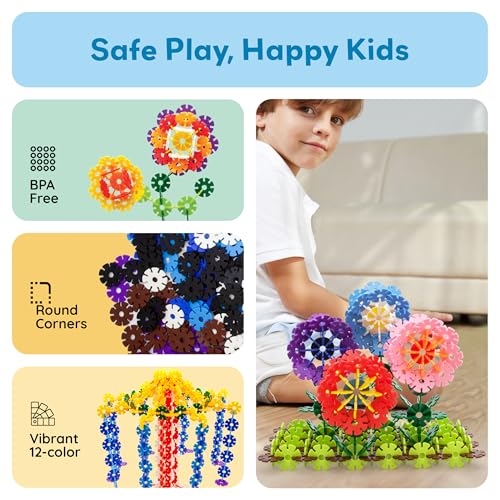 PicassoTiles 108-Piece Building Chips Interlocking Disc Blocks STEM Toy for Ages 3+ (PTF108)