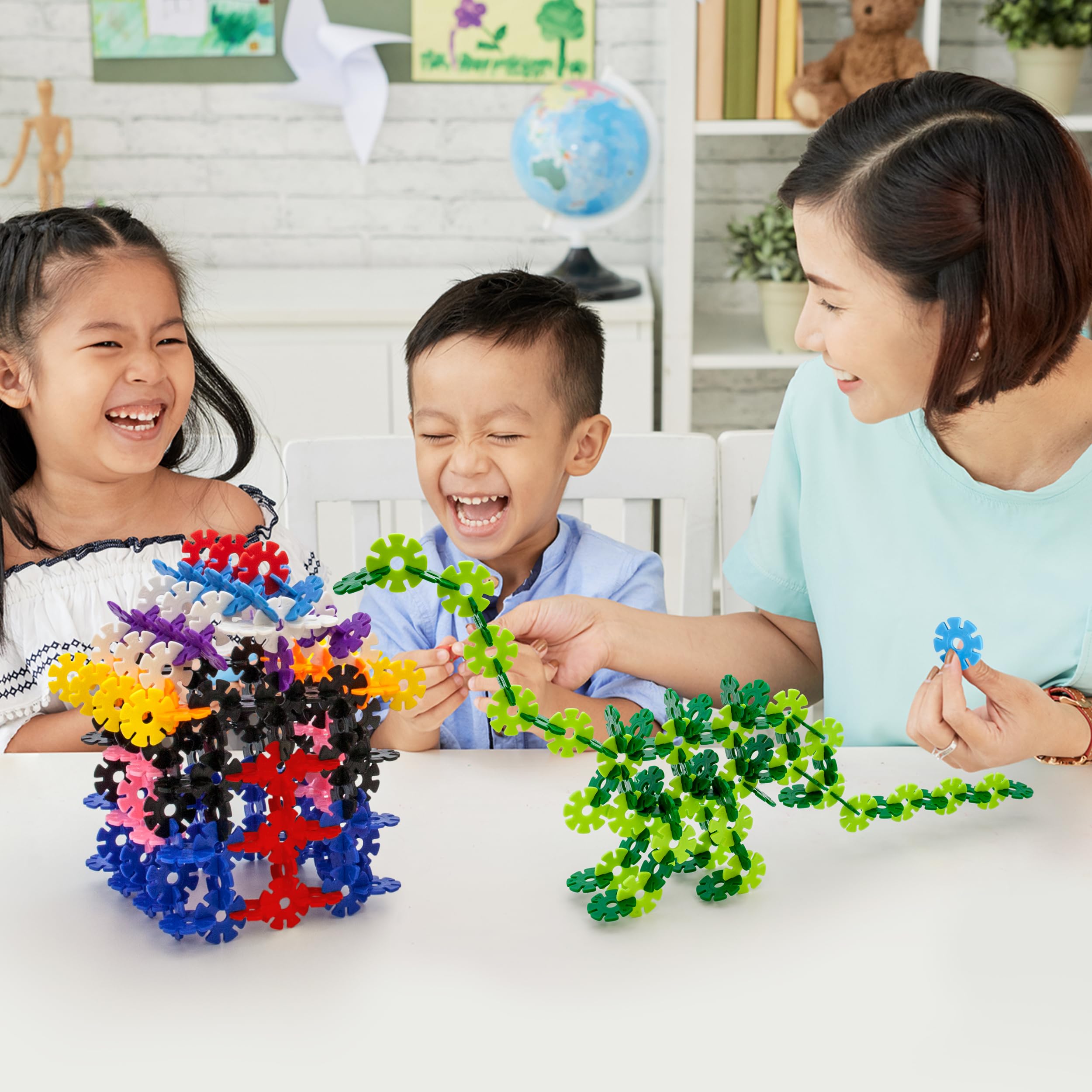 PicassoTiles 108-Piece Purple Interlocking Disc Building Blocks - STEM Learning Toy for Ages 3+