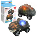 PicassoTiles PTE10 2-Piece Dinosaur Race Truck Cars for Magnetic Race Tracks, Ages 3+