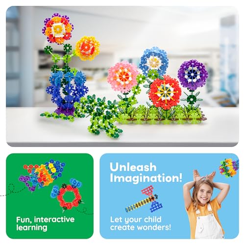PicassoTiles PTF300 300-Piece Interlocking Disc Building Chips in 12 Colors – STEM Toy for Ages 3+