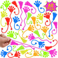 PICcircuit 60-Pack Stretchy Sticky Hands and Feet – Rainbow TPR Party Favors for Kids Ages 4-8, Goodie Bag Stuffers, Classroom Prizes, Birthday Supplies