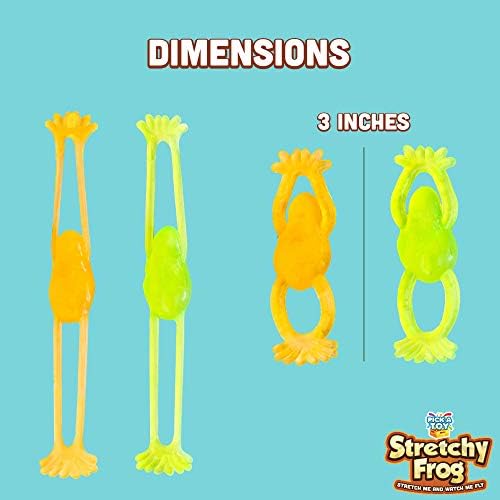 PICK A TOY Sticky Frog Toys 24 Pack – Stretchy Wall Crawlers for Party Favors, Piñata Fillers, and Classroom Rewards
