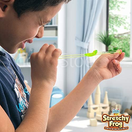PICK A TOY Sticky Frog Toys 24 Pack – Stretchy Wall Crawlers for Party Favors, Piñata Fillers, and Classroom Rewards