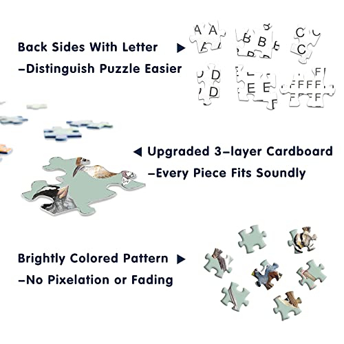 PICKFORU 1000 Piece Bird Puzzle – Backyard Birds of North America with 47 Species Labeled