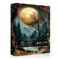 PICKFORU 1000-Piece Nature Puzzle – Fantasy Forest with Moon, Mountains & Trees – Scenic Jigsaw for Adults