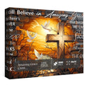PICKFORU Amazing Grace 1000-Piece Jigsaw Puzzle – Christian Cross with Doves – Religious Puzzle for Adults