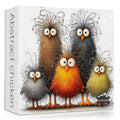 PICKFORU Funny Chicken Puzzle 1000 Pieces – Abstract Rooster Jigsaw with Lettered Back