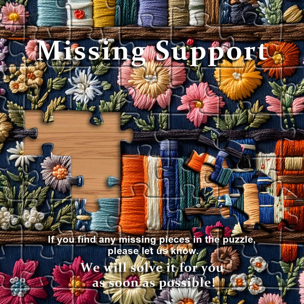 PICKFORU Wildflower Pages 1000 Piece Jigsaw Puzzle – Embroidery-Style Floral Bookshelf Decor for Adults