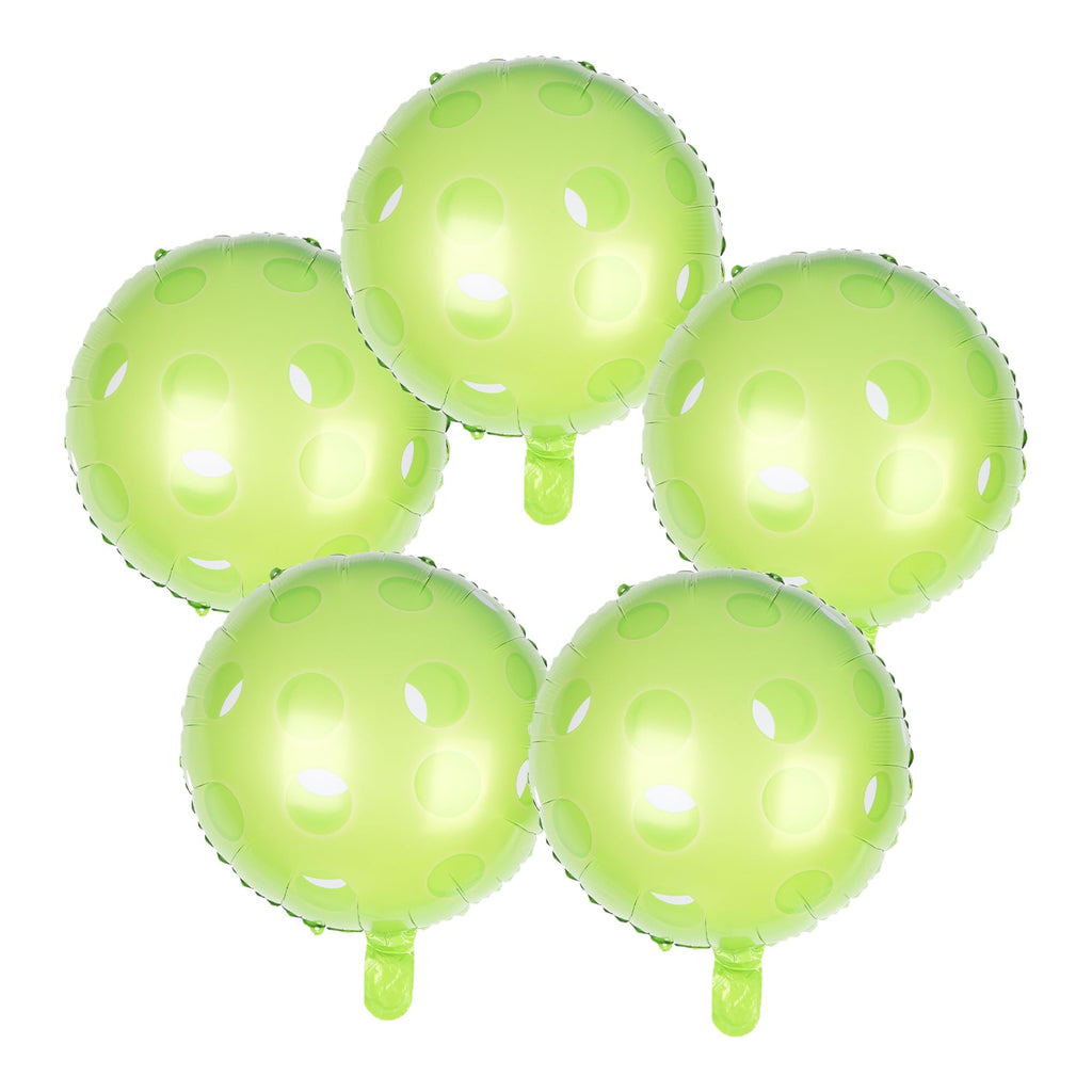 Pickleball-Themed 5-Pack 18-Inch Mylar Balloons for Party Decor