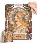 PieceRelax 1200-Piece Plastic Jigsaw Puzzle – Alphonse Mucha Zodiac, Compact Size 23.2 x 17.6 Inches, No Puzzle Mat Needed, Free Missing Piece Replacement