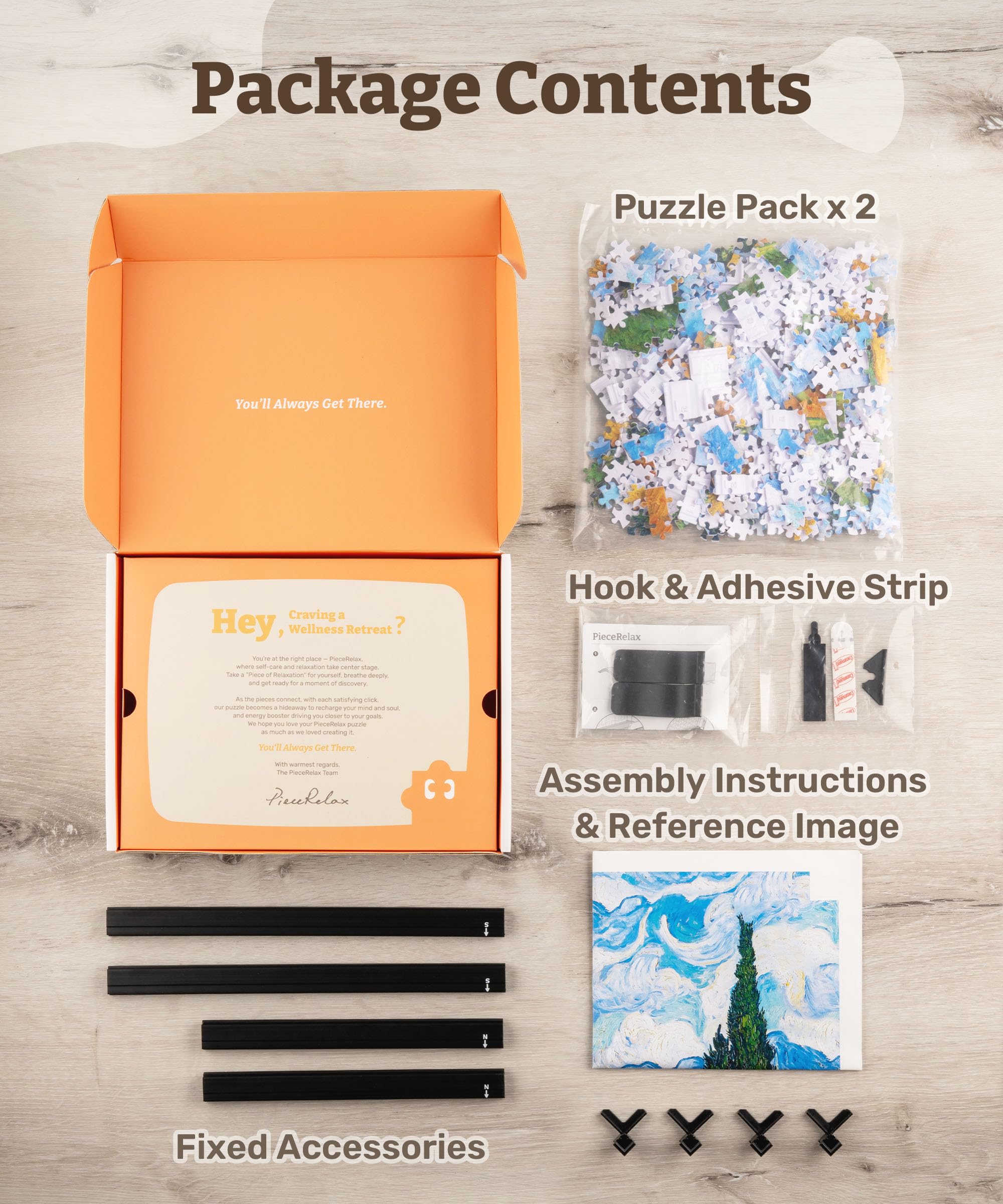 PieceRelax Retro Wild Rose Canvas Wall Art Puzzle - 366 Plastic Pieces for Adults - Unique Home Décor Gift [HN1301]