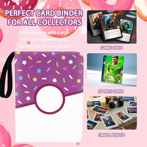 Piefectpie Purple Donut 400-Pocket Card Binder for Standard Trading Cards