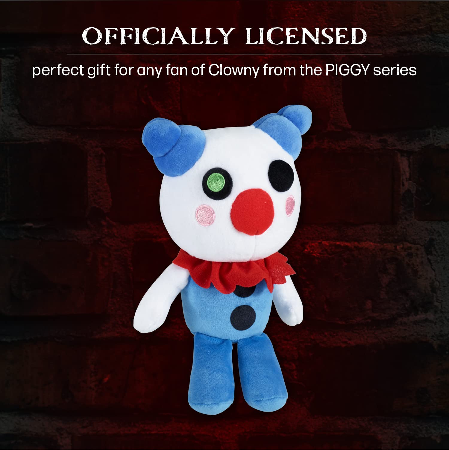 PIGGY Clowny Plush Toy – Series 1 Collectible Stuffed Animal with In-Game DLC Code